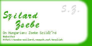 szilard zsebe business card